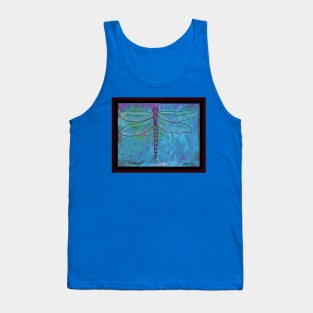 Dragonfly Insect Bug Green Wildlife Nature Animal Creature Beast Being Bugs Dragonflies Fly Flies Wings Winged Tank Top